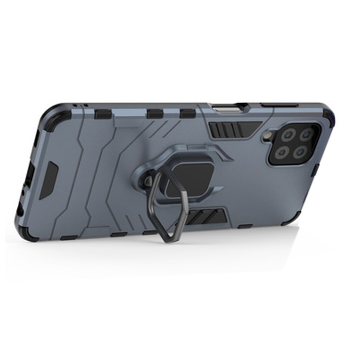 фото Противоударный чехол с кольцом panther case для samsung galaxy a22 (синий) black panther