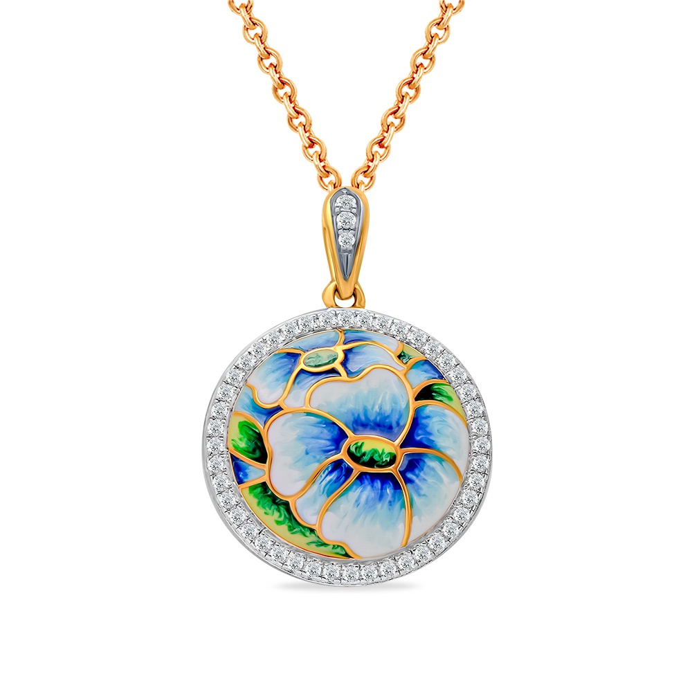 

Кулон из серебра 585Gold 703006458, фианит, 703006458
