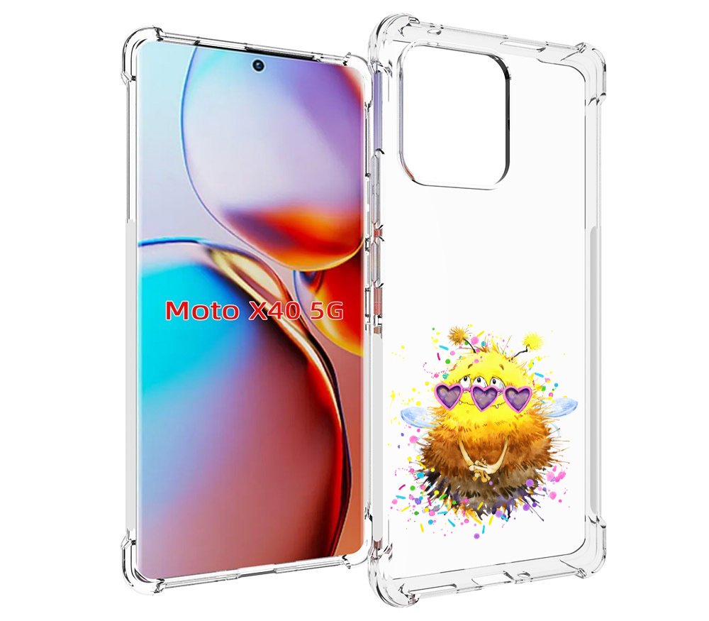 

Чехол MyPads Пушитый шмель для Motorola Moto X40, Прозрачный, Tocco