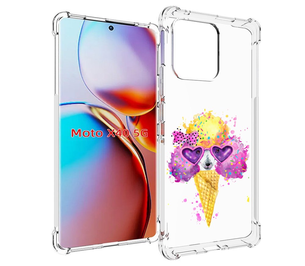 

Чехол MyPads Рожок для Motorola Moto X40, Прозрачный, Tocco