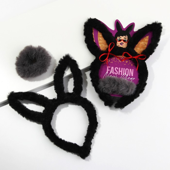 

Ободок и резинка для волос «Fashion New Year», набор
