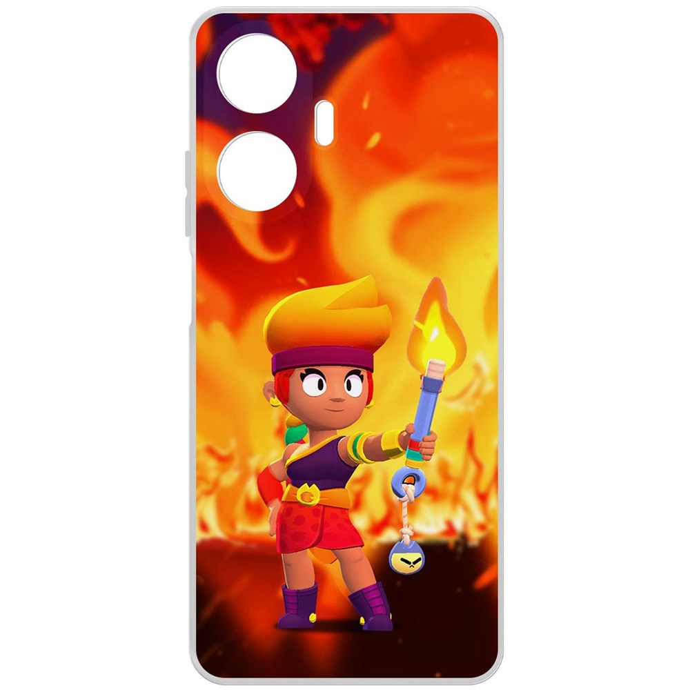 

Чехол-накладка Brawl Stars-Амбер для Realme C55, Прозрачный