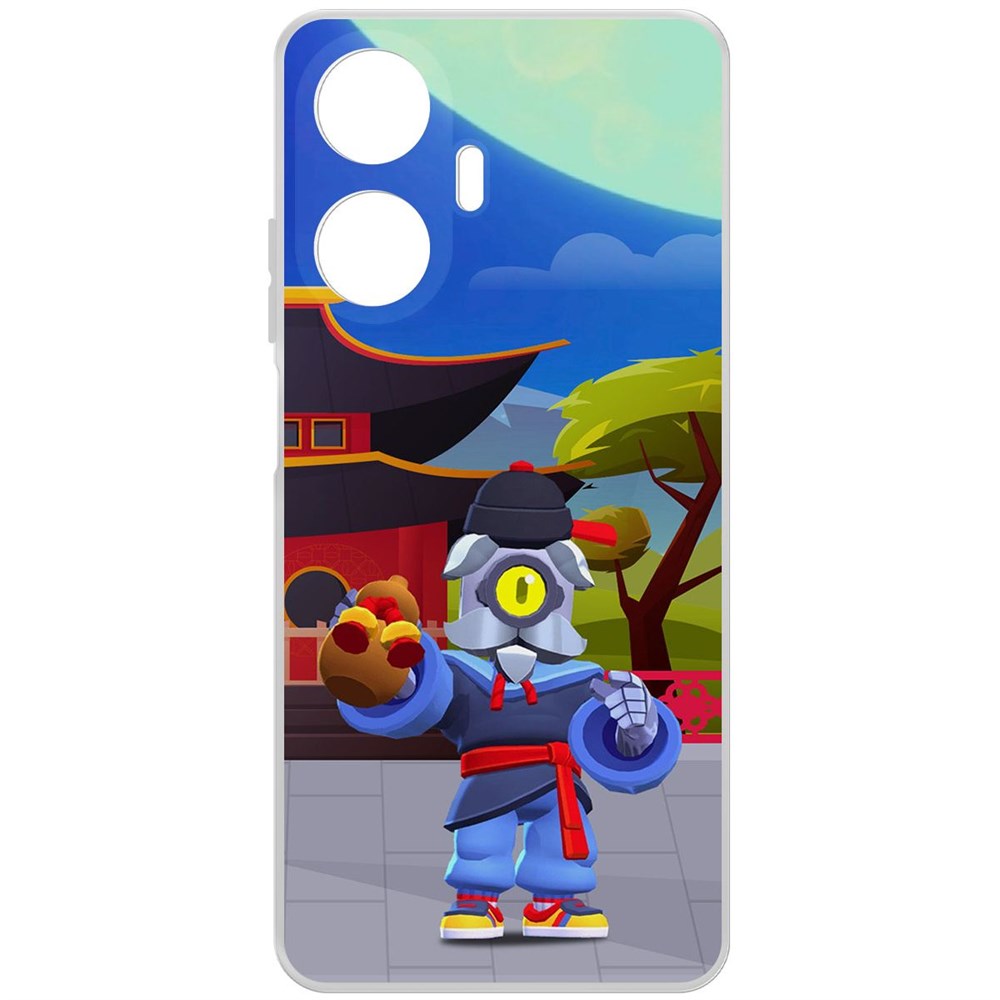 

Чехол-накладка Brawl Stars-Великий Мастер Барли для Realme C55, Прозрачный