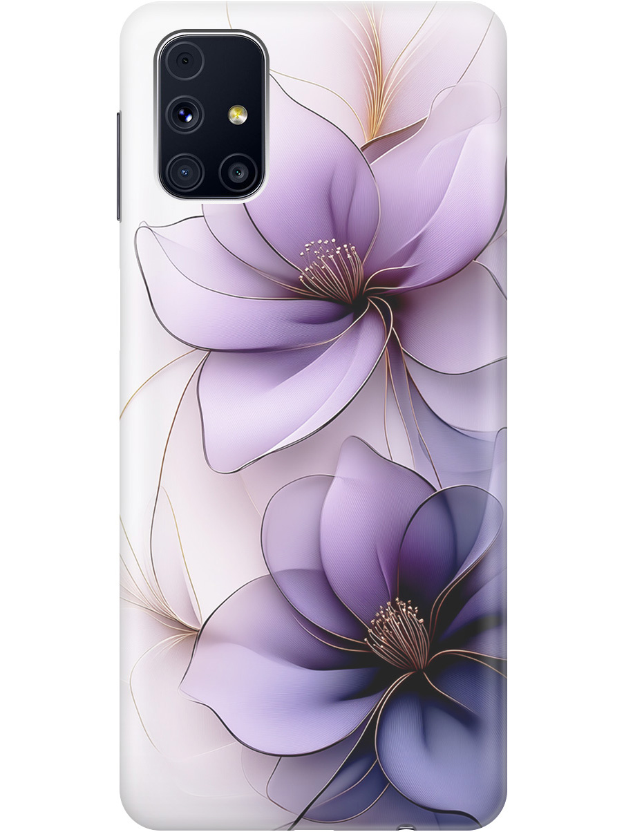 

Силиконовый чехол на Samsung Galaxy M31S с принтом "Сиреневые цветы", Прозрачный;белый;серый;фиолетовый, 723348221