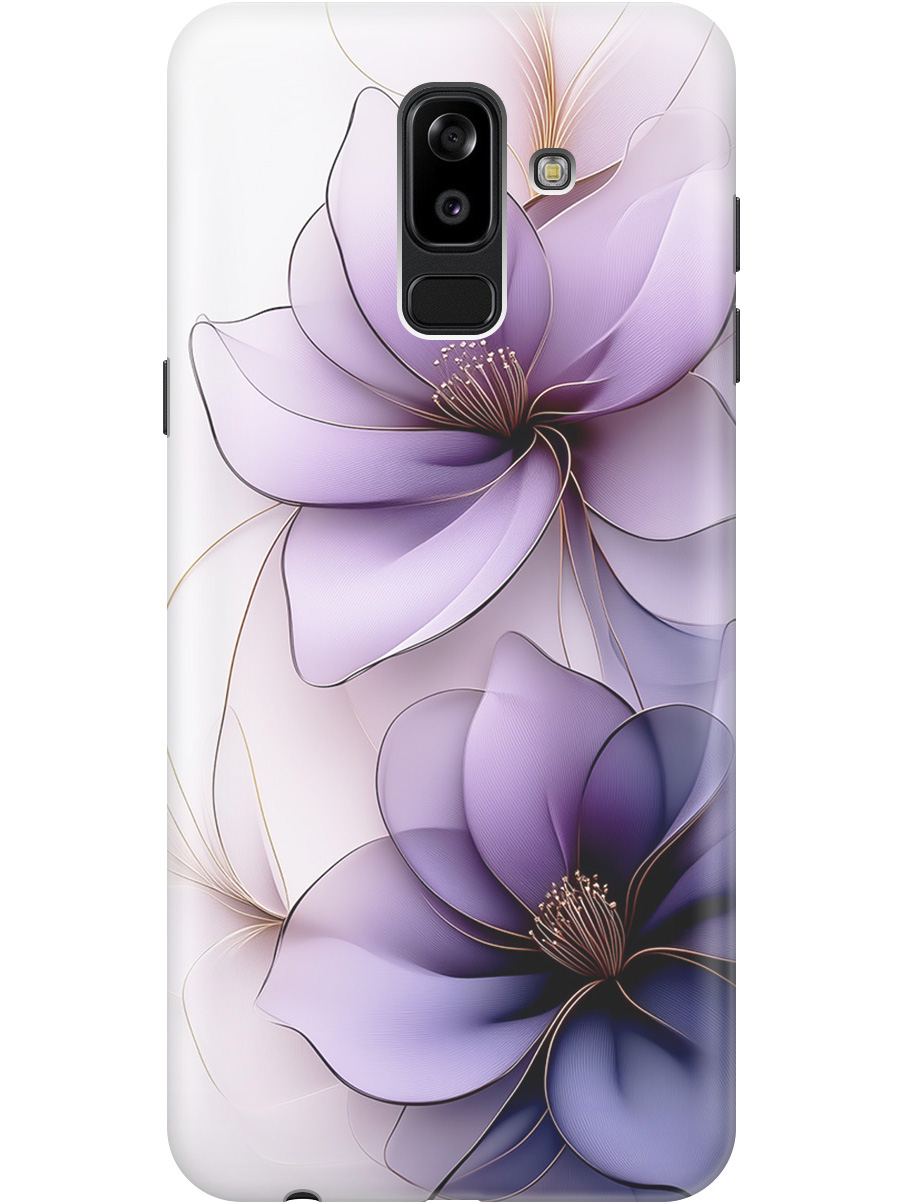 

Силиконовый чехол на Samsung Galaxy J8 с принтом "Сиреневые цветы", Прозрачный;белый;серый;фиолетовый, 718586821