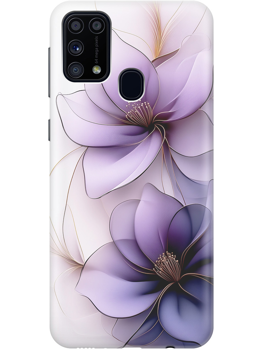 

Силиконовый чехол на Samsung Galaxy M31 с принтом "Сиреневые цветы", Прозрачный;белый;серый;фиолетовый, 722999221