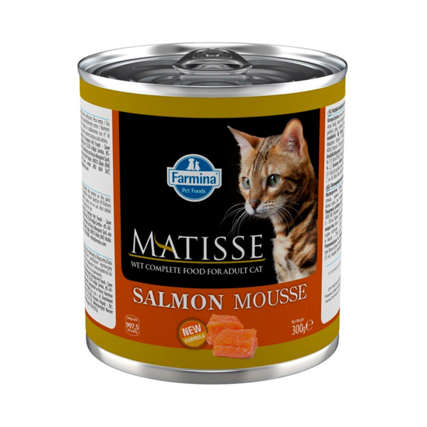 фото Влажный корм для кошек farmina matisse salmon mousse с лососем, 6шт по 300г