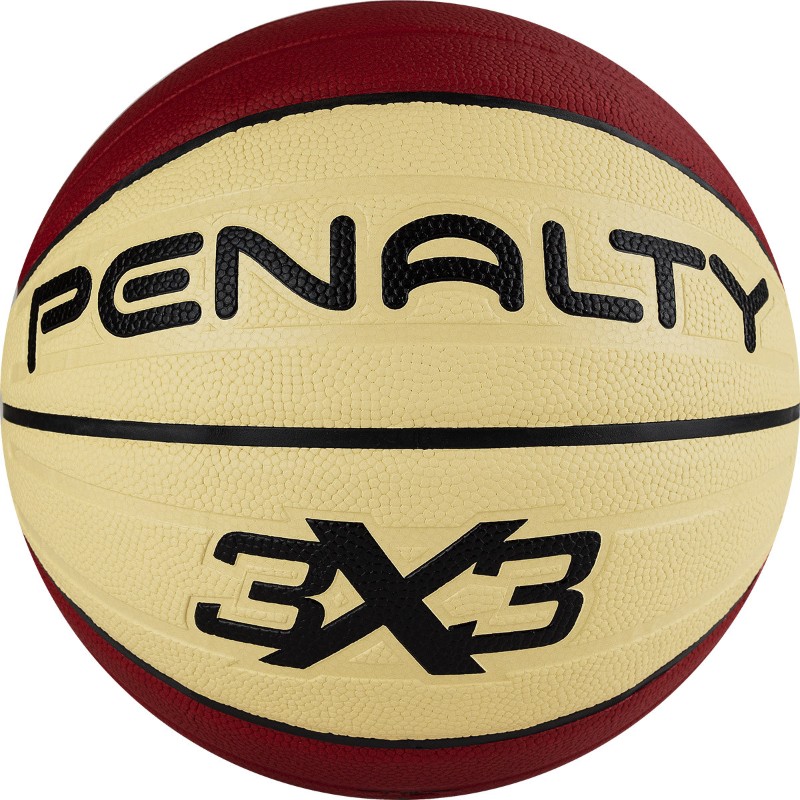 Мяч баскет. PENALTY BOLA BASQUETE 3X3 PRO IX , 5113134340-U, р.6, ПУ, красно-беж.