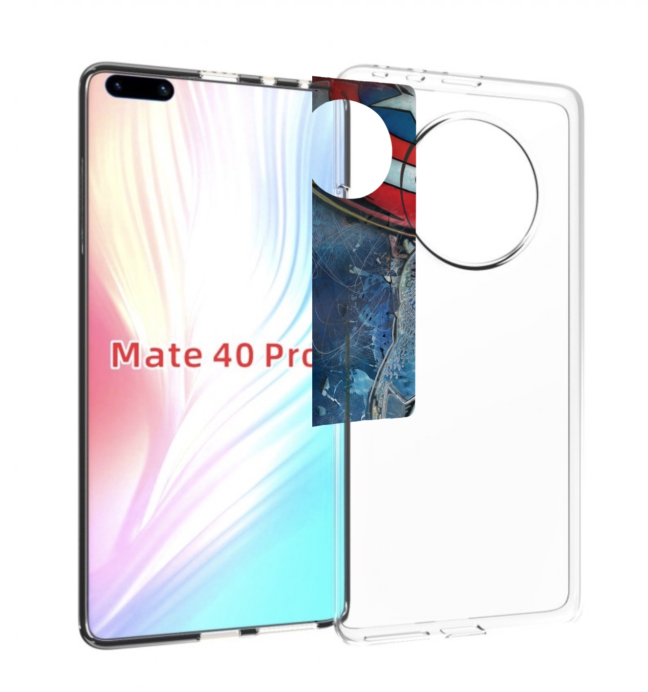 Чехол MyPads Комикс-капитан-Америка для Huawei Mate 40 Pro (NOH-NX9)