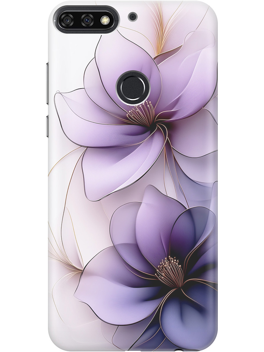 

Силиконовый чехол на Honor 7C/7A Pro, Huawei Y6 Prime (2018) с принтом 848708, Прозрачный;белый;серый;фиолетовый, 717873021