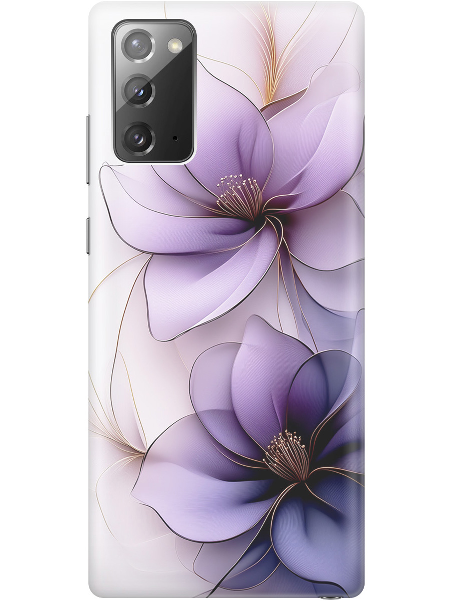 

Силиконовый чехол на Samsung Galaxy Note 20 с принтом "Сиреневые цветы", Прозрачный;белый;серый;фиолетовый, 723276321
