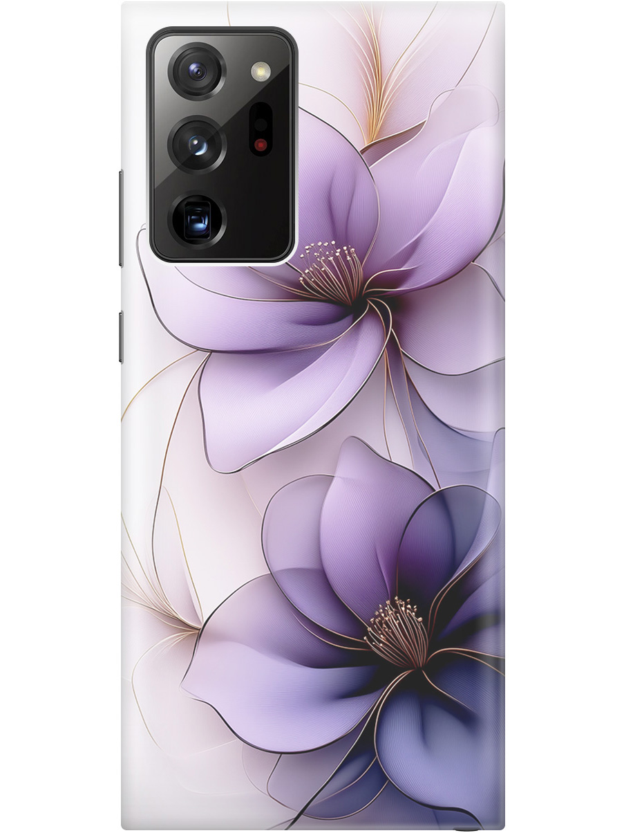 

Силиконовый чехол на Samsung Galaxy Note 20 Ultra с принтом "Сиреневые цветы", Прозрачный;белый;серый;фиолетовый, 723276421