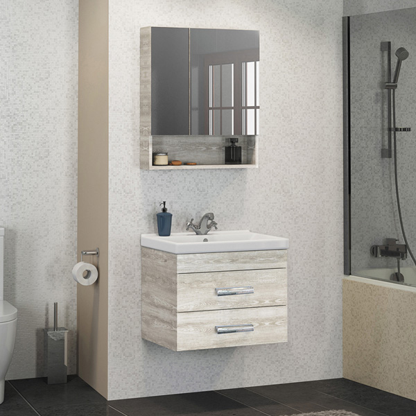 

Comforty Мебель для ванной Comforty Никосия 60 дуб белый
