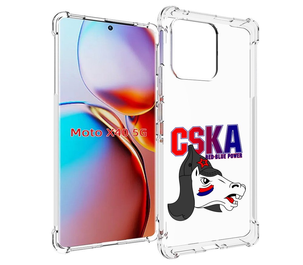 

Чехол MyPads ФК ЦСК лошадка россия для Motorola Moto X40, Прозрачный, Tocco