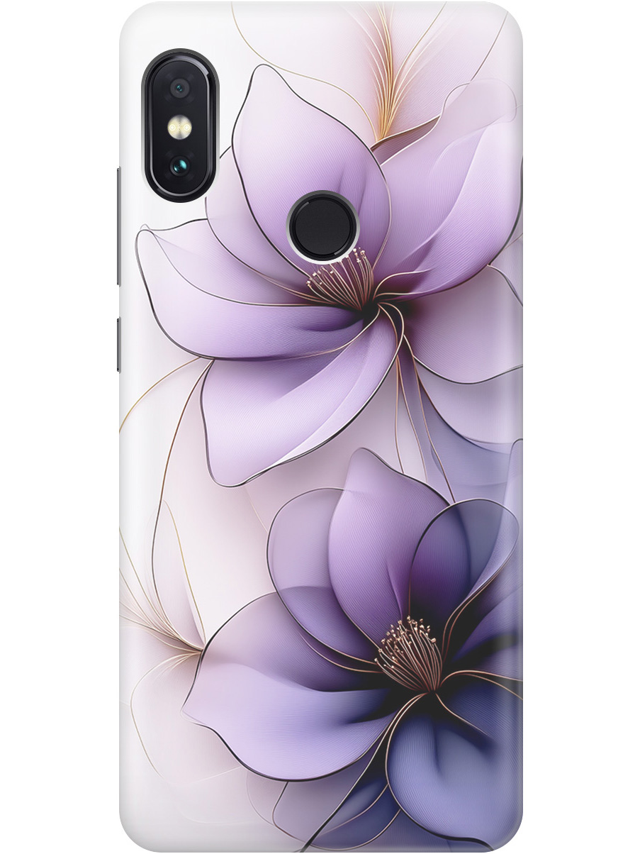 

Силиконовый чехол на Xiaomi Redmi Note 5 / Note 5 Pro с принтом "Сиреневые цветы", Прозрачный;белый;серый;фиолетовый, 717568721