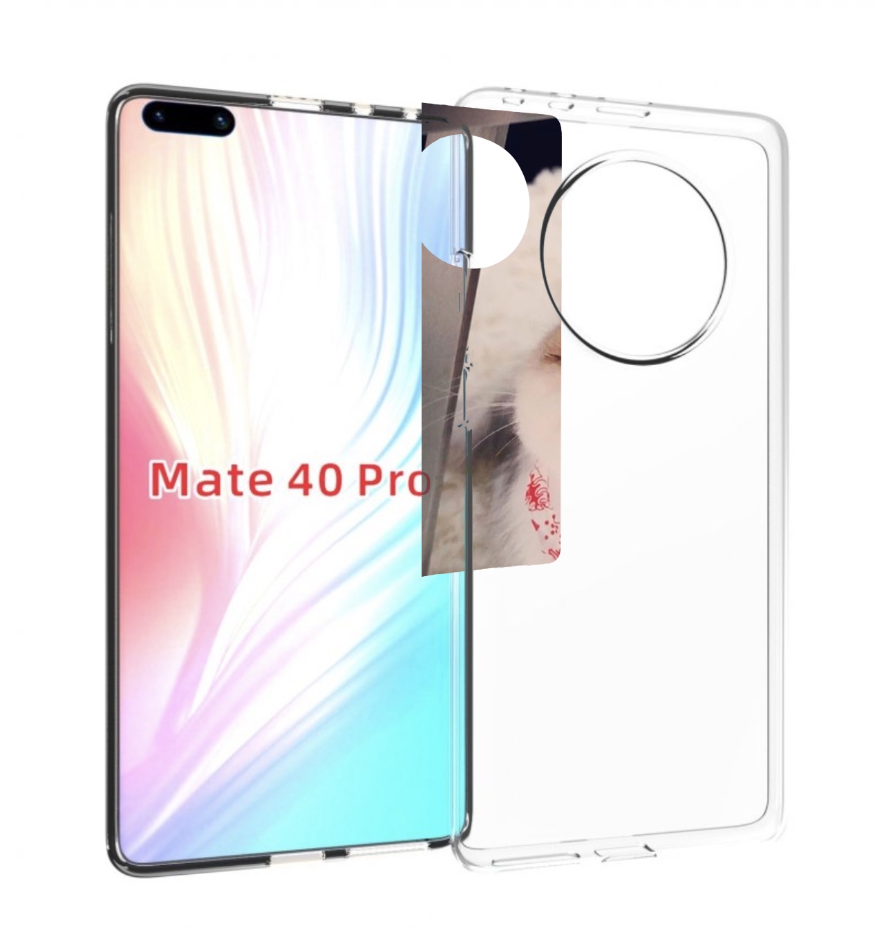 

Чехол MyPads Котеночек женский для Huawei Mate 40 Pro (NOH-NX9), Прозрачный, Tocco