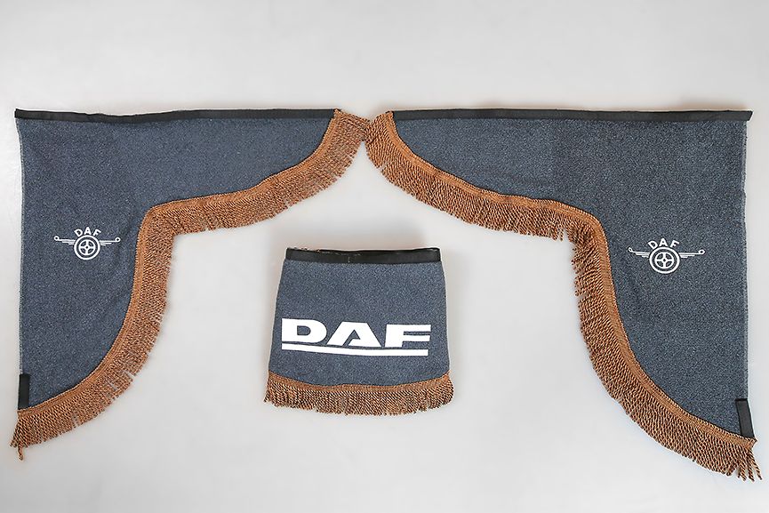 

Ламбрекен DAF (Серый с коричневым) лобового стекла и угол, Коричневый;серый