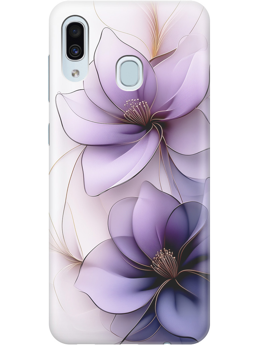 

Силиконовый чехол на Samsung Galaxy A40 с принтом "Сиреневые цветы", Прозрачный;белый;серый;фиолетовый, 720804321
