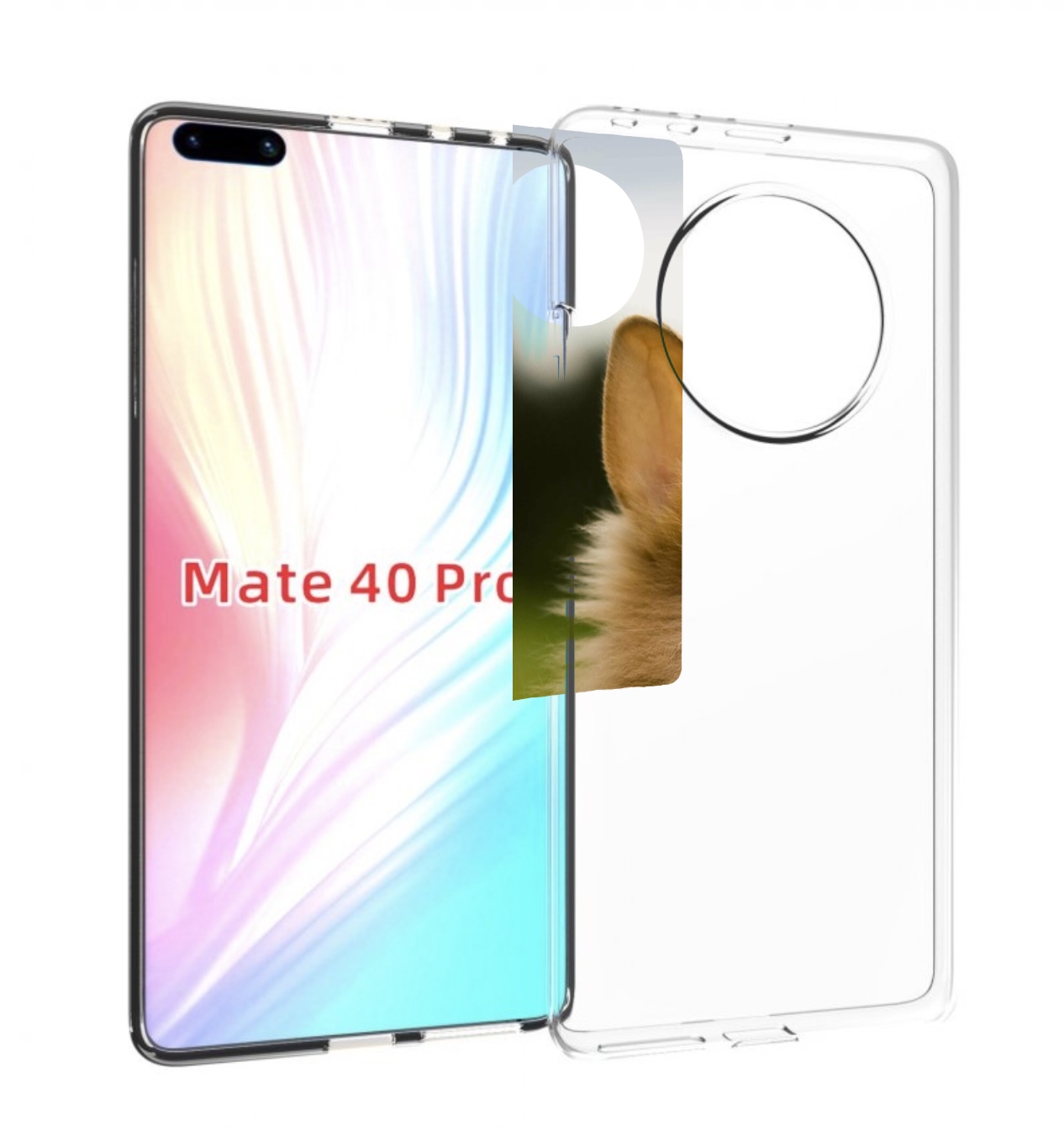 

Чехол MyPads Кролик для Huawei Mate 40 Pro (NOH-NX9), Прозрачный, Tocco