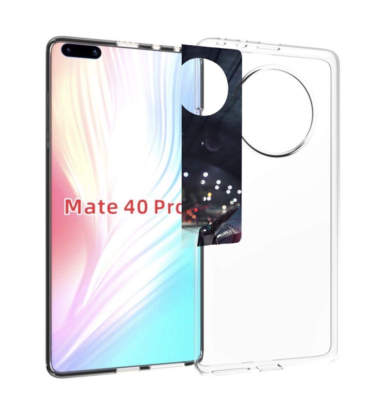 

Чехол MyPads Ламба мужской для Huawei Mate 40 Pro (NOH-NX9), Прозрачный, Tocco