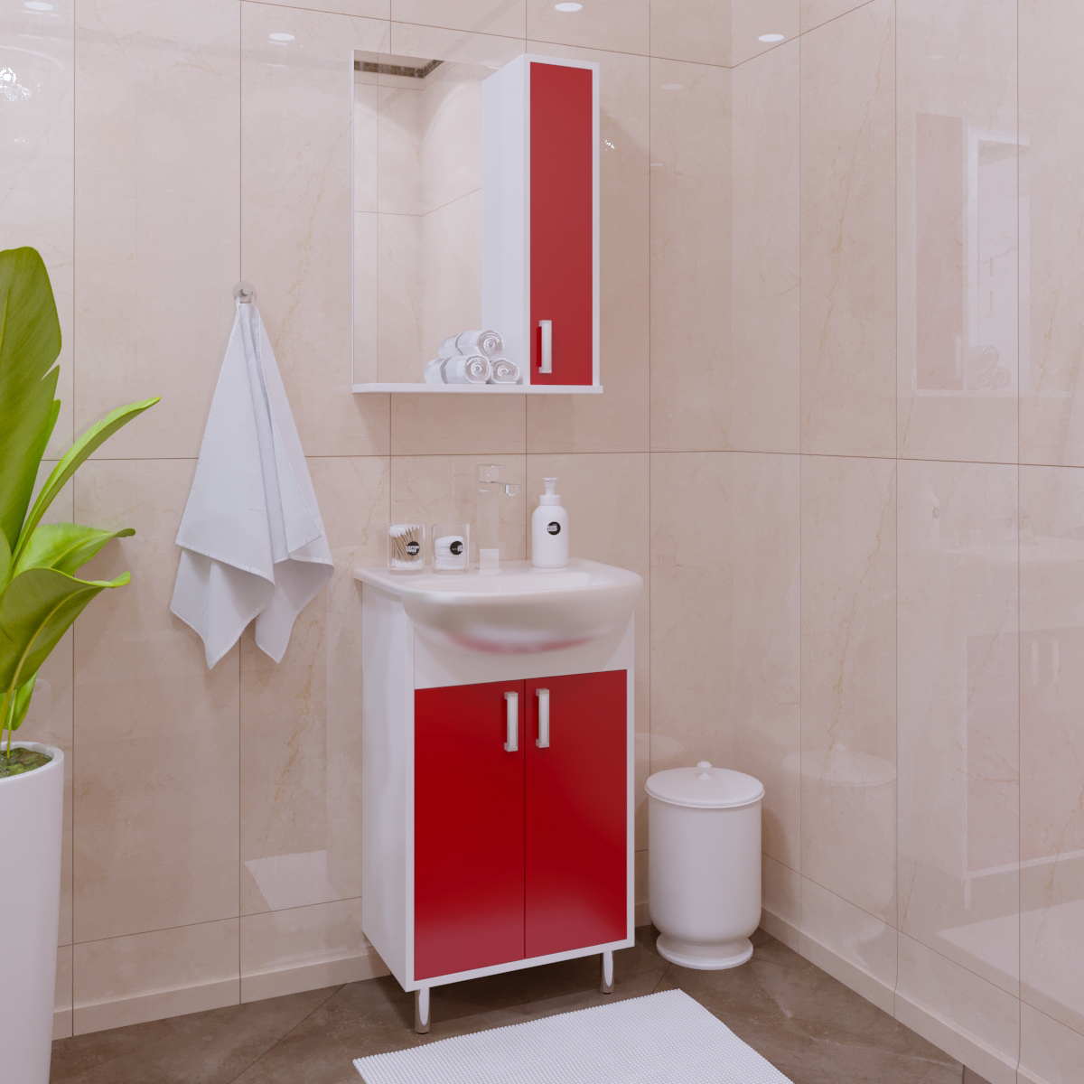 

Corozo Мебель для ванной Corozo Колор 50 красная