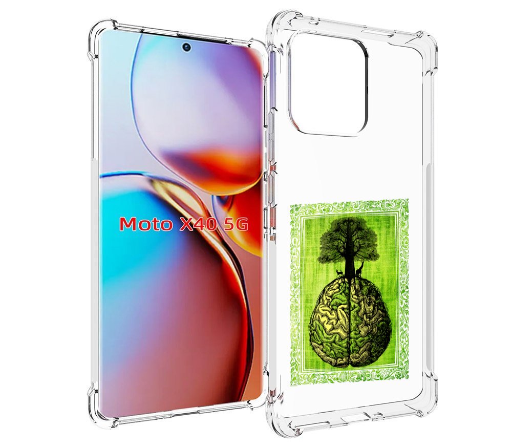 

Чехол MyPads абстракция здоровый мозг для Motorola Moto X40, Прозрачный, Tocco