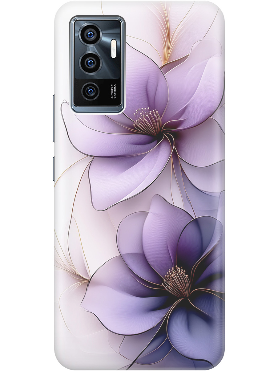 

Силиконовый чехол на Vivo V23e с принтом "Сиреневые цветы", Прозрачный;белый;серый;фиолетовый, 743438021