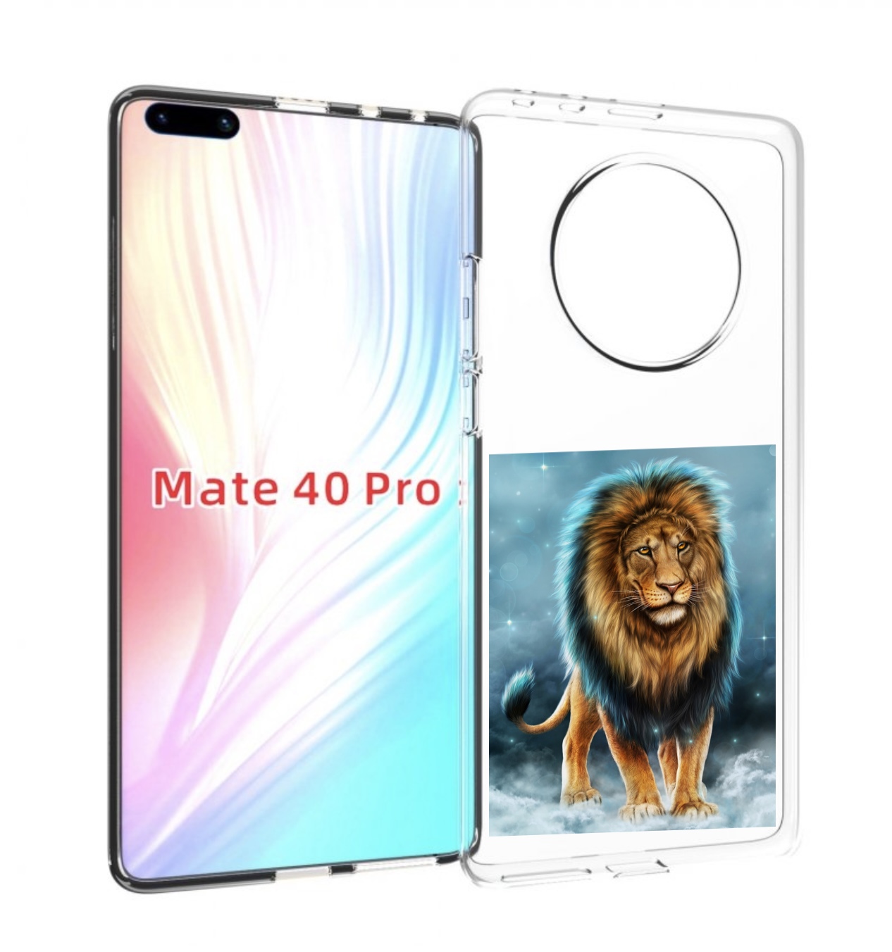 

Чехол MyPads Лев-в-тумане для Huawei Mate 40 Pro (NOH-NX9), Прозрачный, Tocco