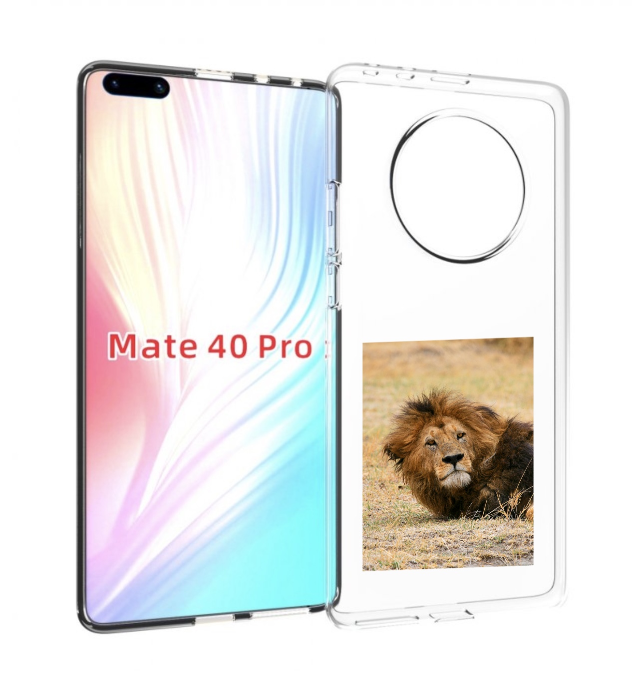 

Чехол MyPads Лев-лежит мужской для Huawei Mate 40 Pro (NOH-NX9), Прозрачный, Tocco