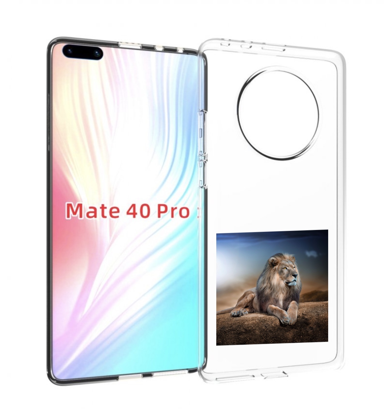 

Чехол MyPads Лев-наблюдает для Huawei Mate 40 Pro (NOH-NX9), Прозрачный, Tocco