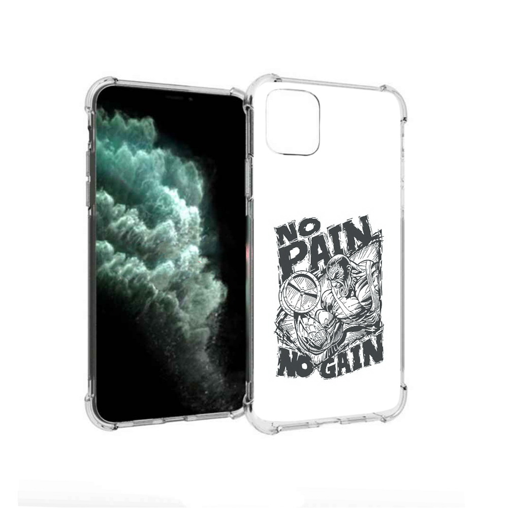 

Чехол MyPads Tocco для Apple iPhone 11 Pro Max бодибилдинг тяжелая работа, Прозрачный, Tocco