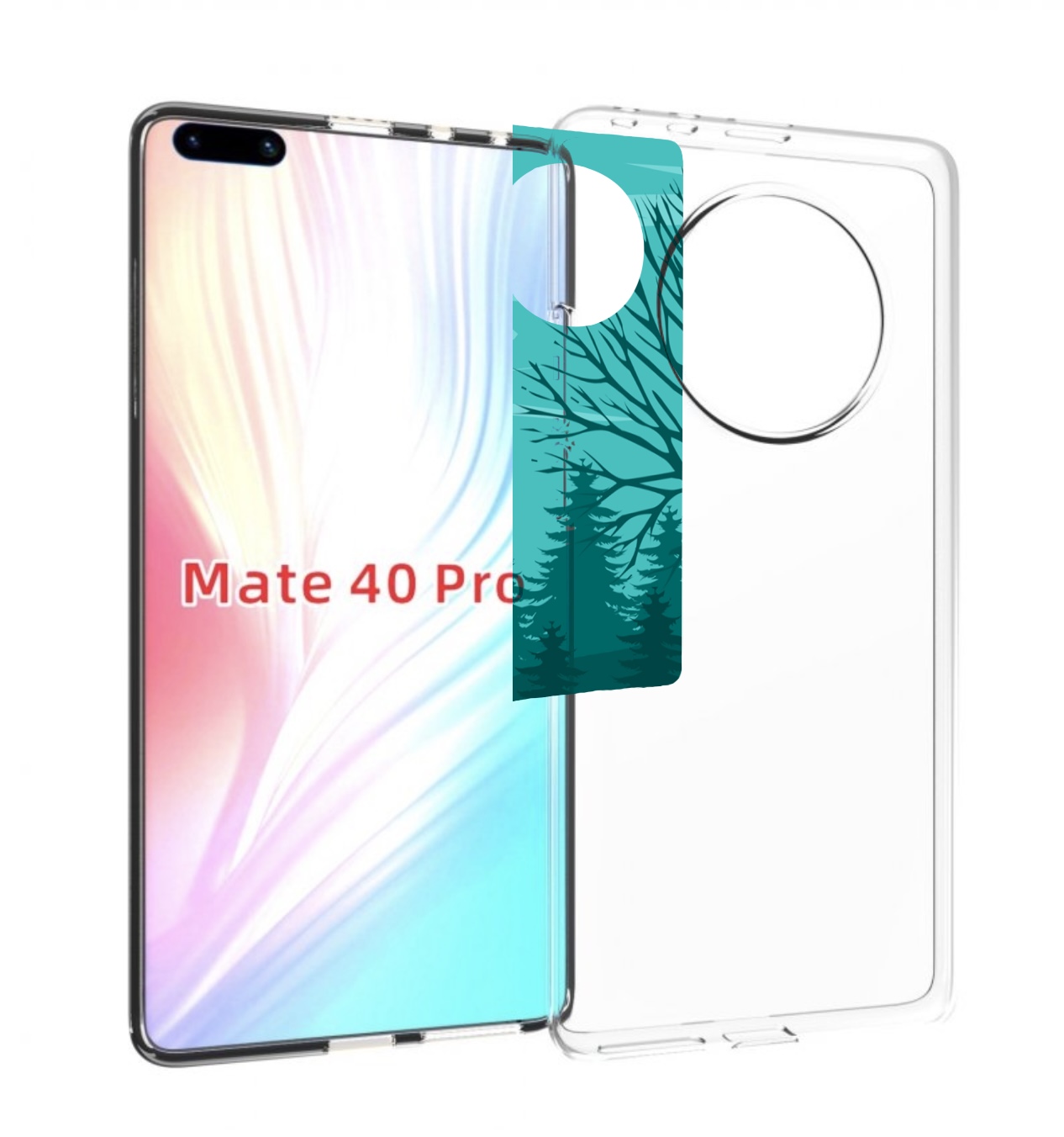 

Чехол MyPads Лес для Huawei Mate 40 Pro (NOH-NX9), Прозрачный, Tocco