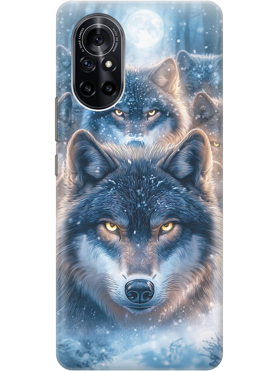 

Силиконовый чехол на Huawei Nova 8 с принтом "Стая волков", Прозрачный;голубой;синий;черный, 731079513