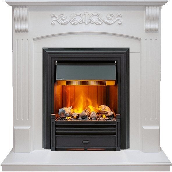 

Электрокамин Dimplex Sorrento (белый дуб) с очагом Brookline Black