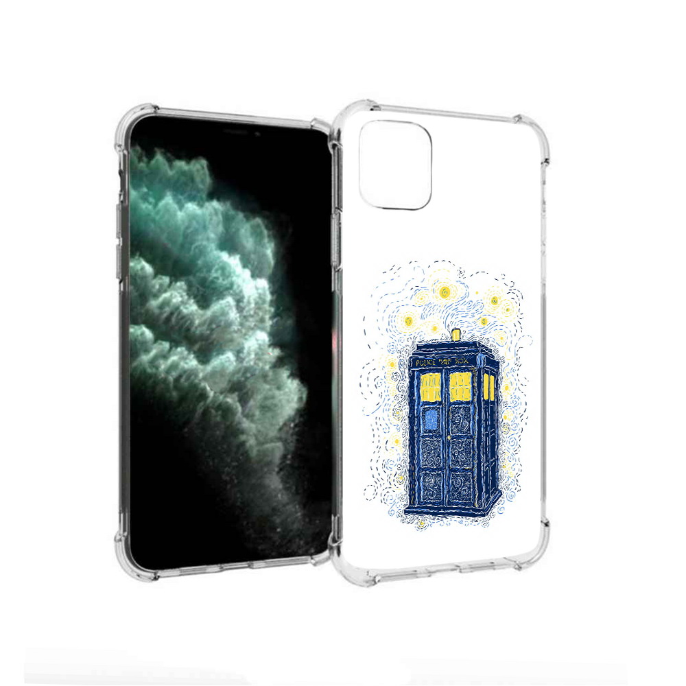 

Чехол MyPads Tocco для Apple iPhone 11 Pro Max будка рисунок (PT142698.615.249), Прозрачный, Tocco