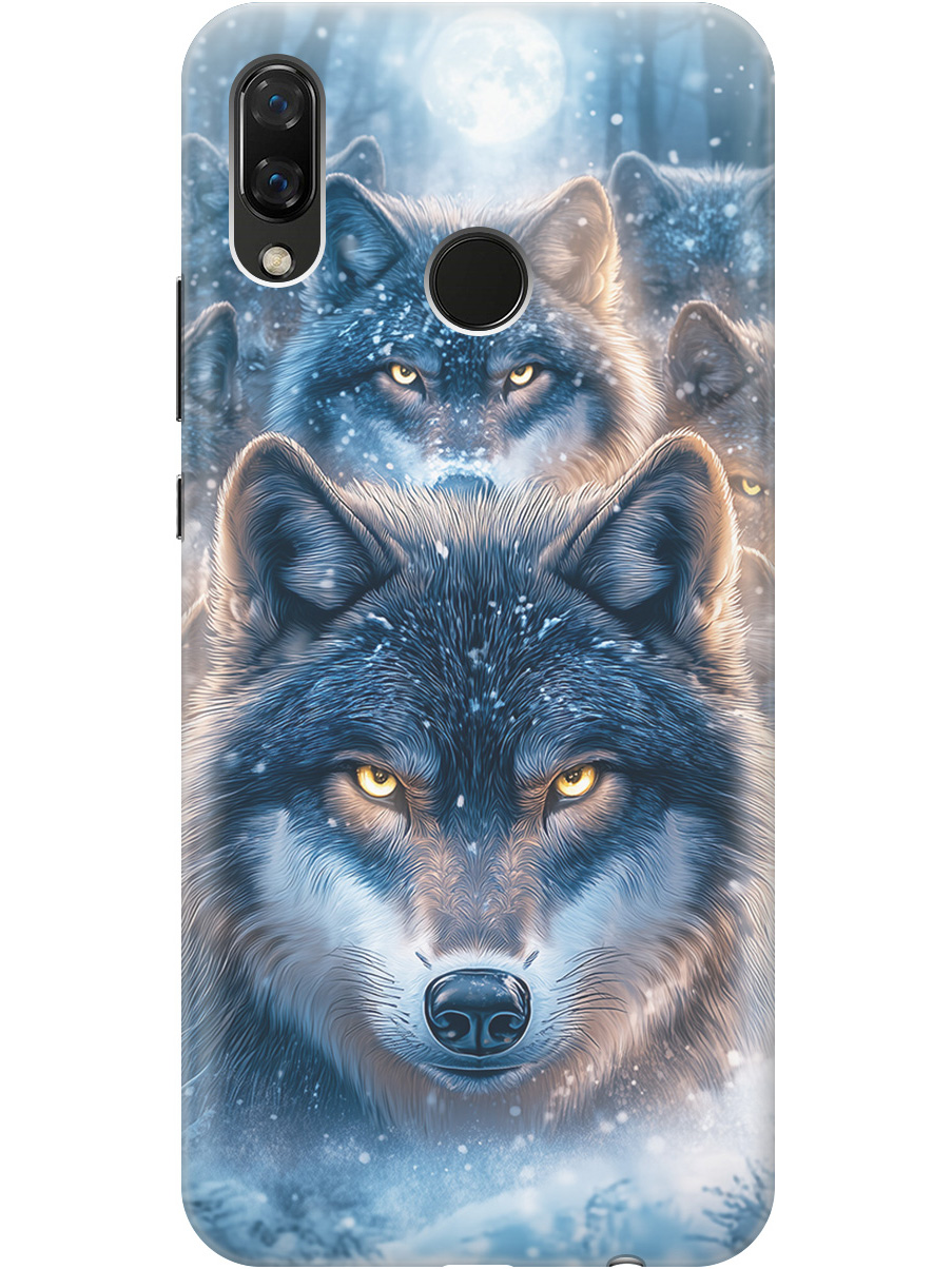 

Силиконовый чехол на Huawei Nova 3 с принтом "Стая волков", Прозрачный;голубой;синий;черный, 718981113