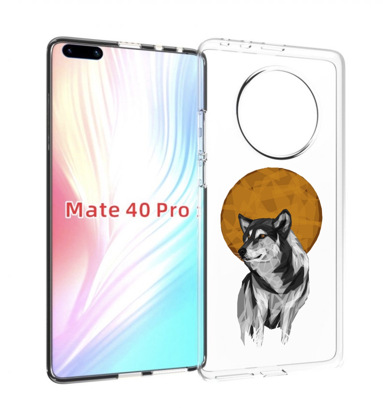 

Чехол MyPads Лунный волк для Huawei Mate 40 Pro (NOH-NX9), Прозрачный, Tocco