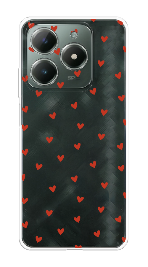 

Чехол на Realme C61 4G (Global) "Red hearts", Красный;прозрачный, 2518050-1