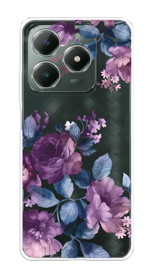 

Чехол на Realme C61 4G (Global) "Purple Blossoms", Синий;фиолетовый, 2518050-1