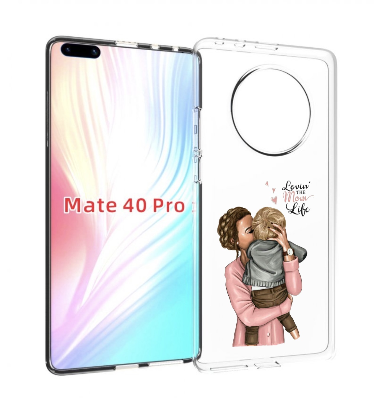 

Чехол MyPads Любовь-мамы детский для Huawei Mate 40 Pro (NOH-NX9), Прозрачный, Tocco
