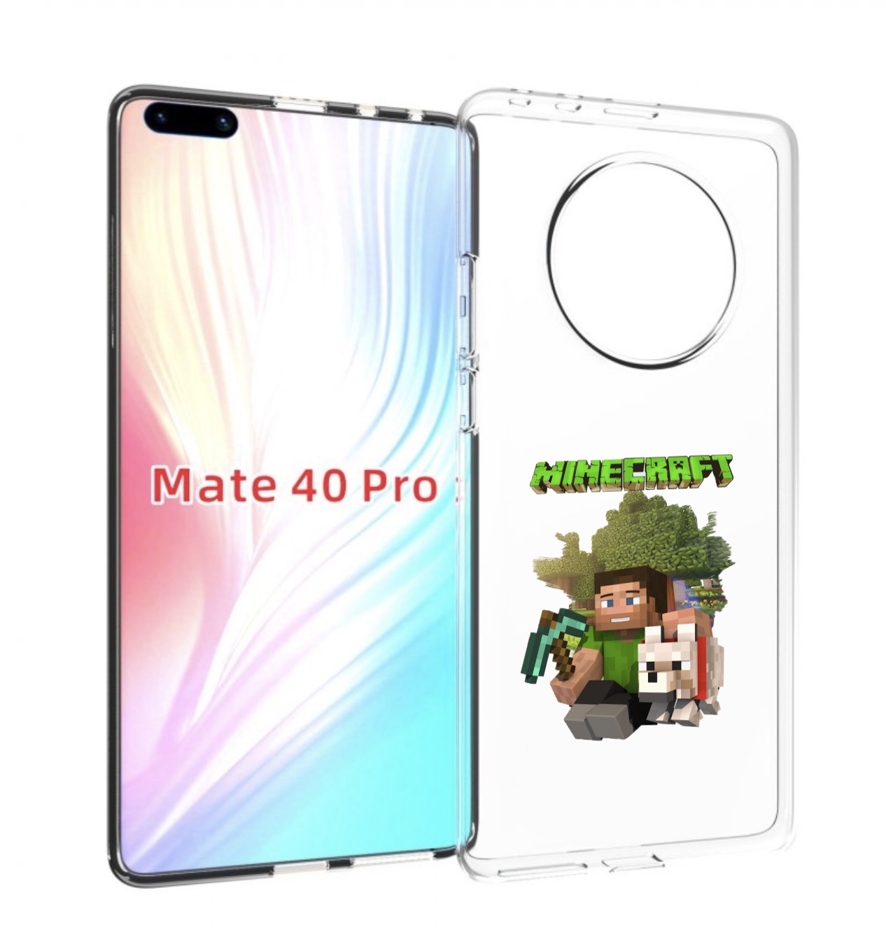 

Чехол MyPads Майнкрафт детский для Huawei Mate 40 Pro (NOH-NX9), Прозрачный, Tocco