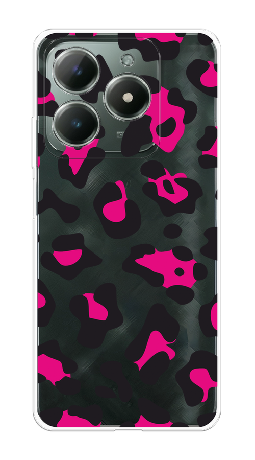 

Чехол на Realme C61 4G (Global) "Pink cow spots", Черный;розовый, 2518050-1