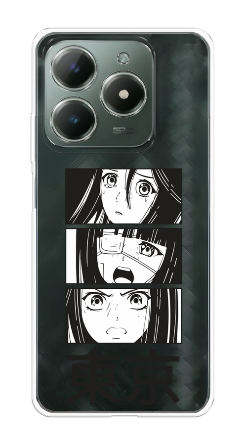 

Чехол на Realme C61 4G (Global) "Tokyo girls", Белый;черный;прозрачный, 2518050-1
