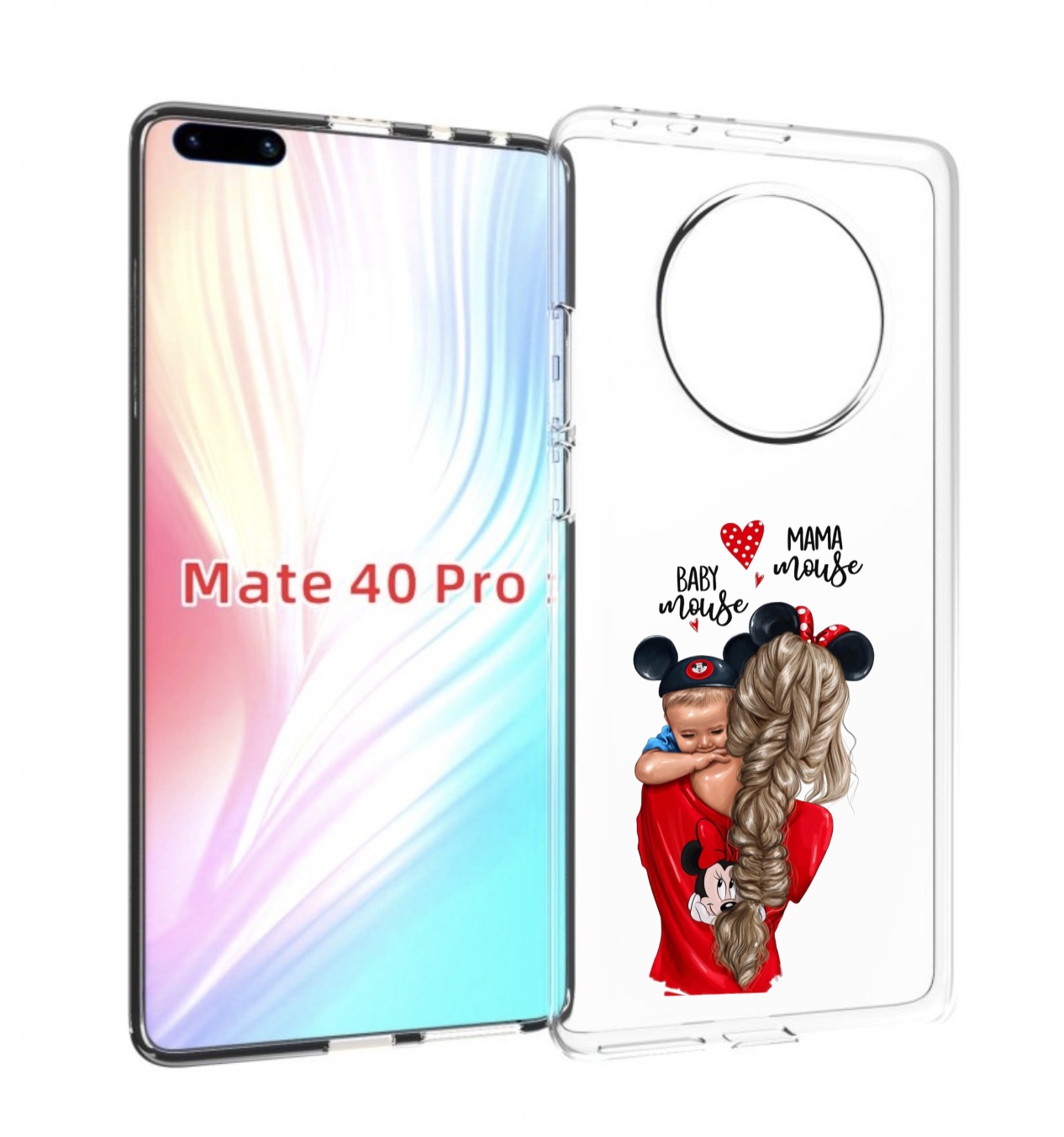

Чехол MyPads Мама-маус женский для Huawei Mate 40 Pro (NOH-NX9), Прозрачный, Tocco