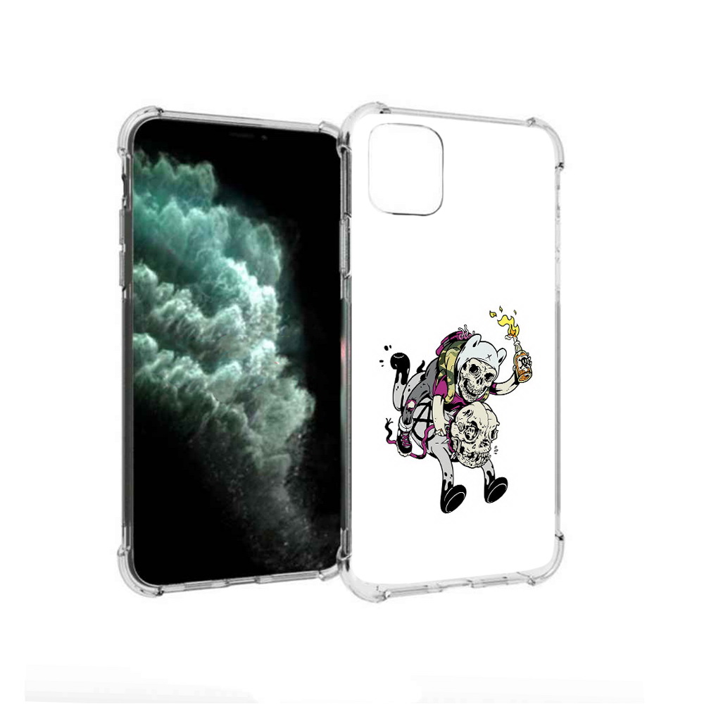 

Чехол MyPads Tocco для Apple iPhone 11 Pro Max время приключений скелеты, Прозрачный, Tocco