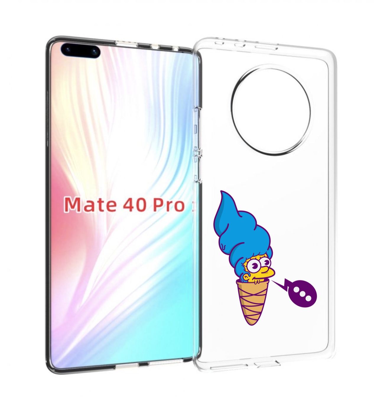 

Чехол MyPads Мардж-рожок для Huawei Mate 40 Pro (NOH-NX9), Прозрачный, Tocco