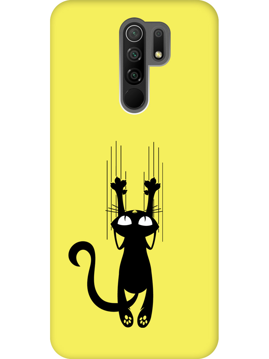 

Силиконовый чехол на Xiaomi Redmi 9 с принтом "Кошечка царапка" матовый желтый, Желтый;прозрачный;черный, 723276771