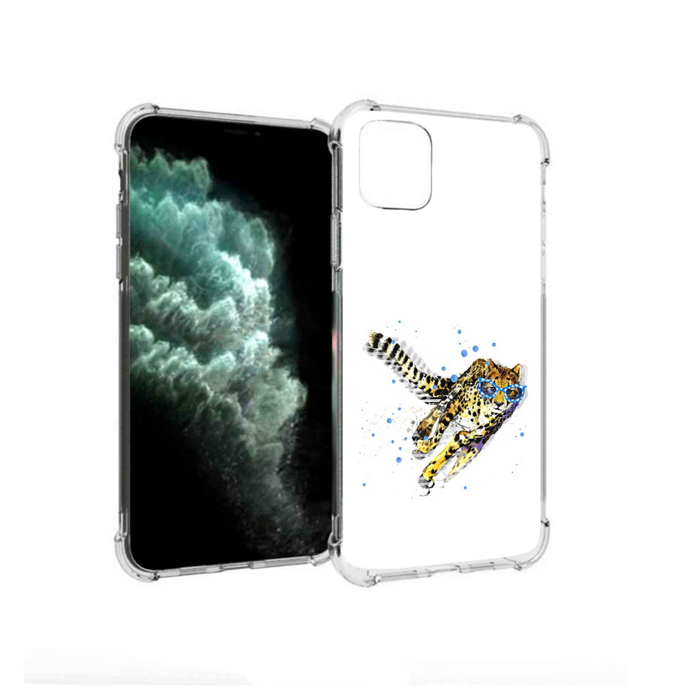 

Чехол MyPads Tocco для Apple iPhone 11 Pro Max гепард в очках (PT142698.615.287), Прозрачный, Tocco
