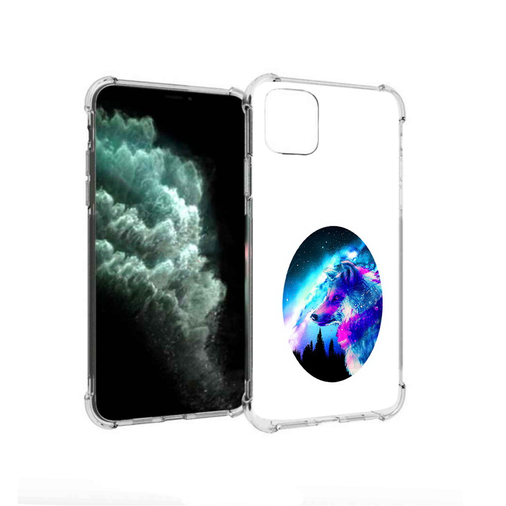

Чехол MyPads Tocco для Apple iPhone 11 Pro Max голубой волк (PT142698.615.293), Прозрачный, Tocco