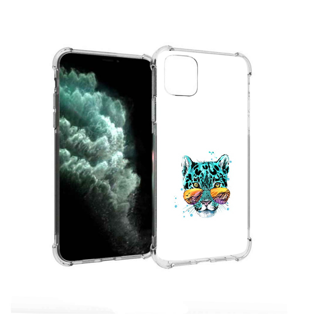 

Чехол MyPads Tocco для Apple iPhone 11 Pro Max голубой лео (PT142698.615.294), Прозрачный, Tocco